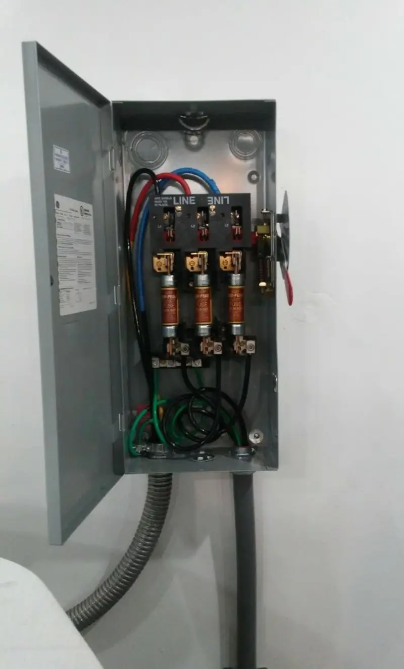 Three-phase disconnect switch installed for Electrical Wiring & Rewiring in Monument